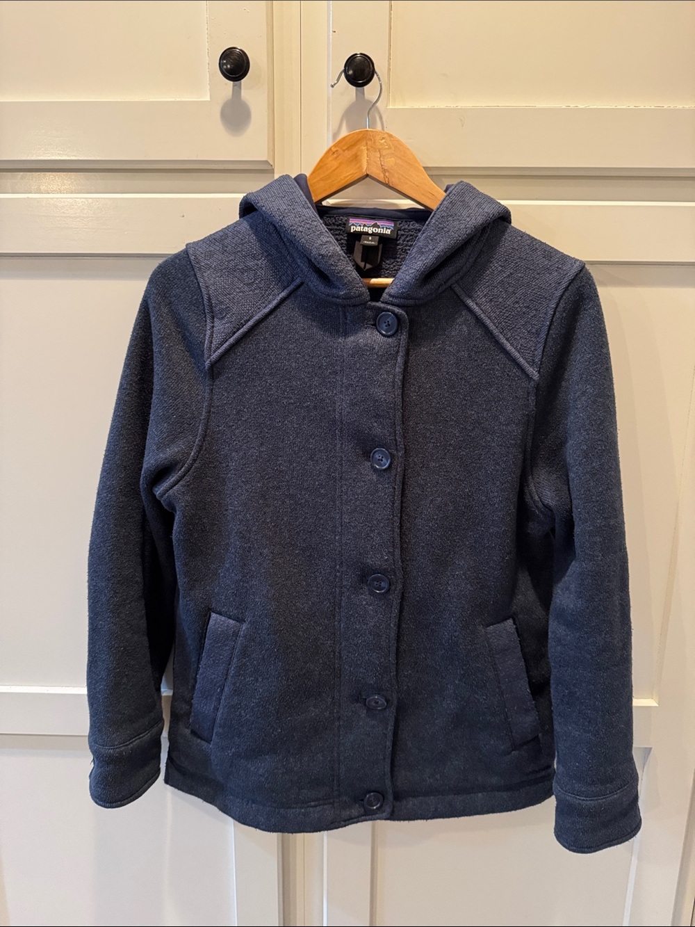 Patagonia Women’s Navy Better Sweater Fleece Hooded Jacket